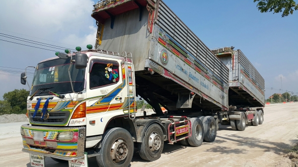 ขายรถพ่วง 24 ล้อ แม่-ลูก กระบะเนียมคอกเกษตรดั้ม อู่.เปิ่มการช่าง HINO 320 รถใช้งาน ราคา1950000 ต่อรอง