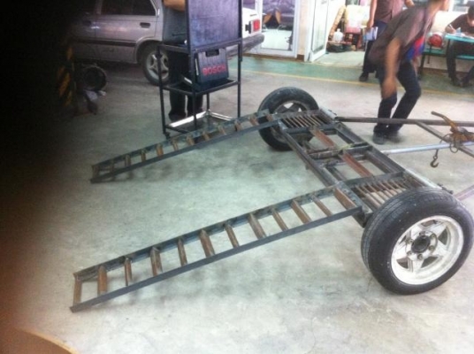 สาลี่ลากรถแบบขึ้นล้อหน้า