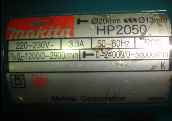 ขายสว่านกระแทก2สปีด 20 mm.(3/4") MAKITA HP2050 720W