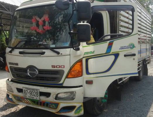 หกล้อ ฮีโน่ FC9J145ปี52 ซี่รี่ 500 ช่วงยาว 5.50ม กะบะมีเนียมทั้งลูก สภาพดีสวยบางเดิม ทะเบียนพร้อมโอน