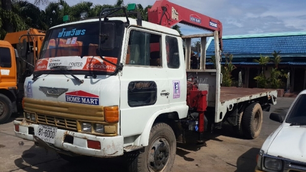 รถบรรทุก HINO ติดเครน รุ่น FD164E เครน 3 ตัน ท้อง V  195 แรงม้า