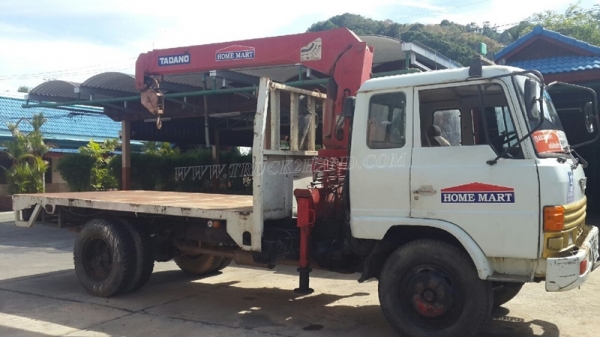 รถบรรทุก HINO ติดเครน รุ่น FD164E เครน 3 ตัน ท้อง V  195 แรงม้า