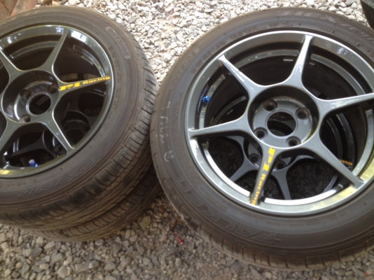 ขายล้อแม็ก P1 ขอบ 15 พร้อมยาง 195 55 15 ปี 15 กว้าง 7