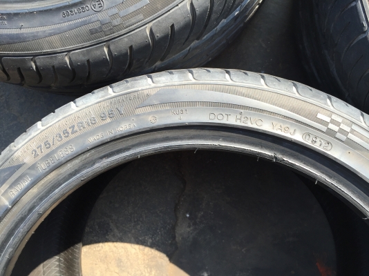 ยาง คัมโฮ ขอบ18  ดอกเหลือ เยอะ ครับมี 3เส้น หลัง 2เส้นหน้า1เส้น