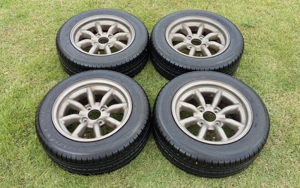 ล้อ,Watanabe F8 15"F6.5-R7 Of15 4H114.3 ยางปี14 20,000