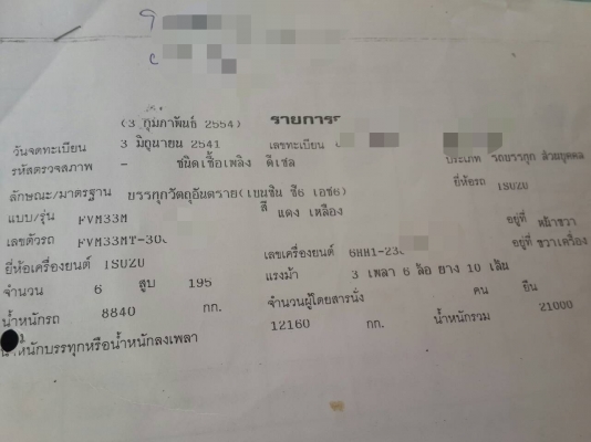 รถบรรทุกน้ำมันอีซูสุ 195 แรงม้า (รถห้างแท้)รถปี41  พร้อมใช้งาน  เล่มพร้อม...