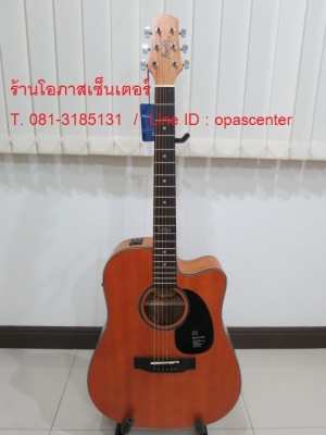 กีต้าร์โปร่งเว้าไฟฟ้า Mantic รุ่น AG-2CE สีน้ำตาล ไม้มะฮ็อก ของใหม่ มือหนึ่ง EQ อย่างดี