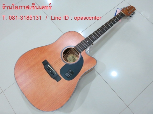 กีต้าร์โปร่งเว้าไฟฟ้า Mantic รุ่น AG-2CE สีน้ำตาล ไม้มะฮ็อก ของใหม่ มือหนึ่ง EQ อย่างดี