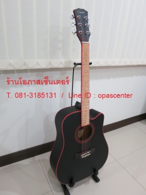 กีต้าร์โปร่งเว้า Composer สีดำ ขัดด้าน สวยมาก ของใหม่ มือหนึ่ง