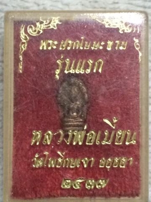 พระปรกใบมะขาม รุ่นแรก หลวงพ่อเมี้ยน