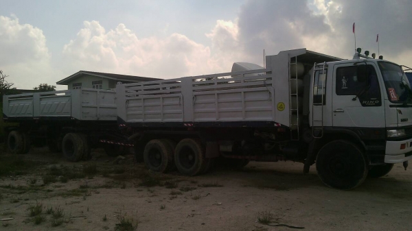 10ล้อดั้มแม่ลูก HINO FM3Mปี48 ติดก็าซ CNG เครื่องเดิมM10C