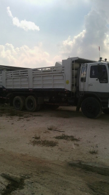 10ล้อดั้มแม่ลูก HINO FM3Mปี48 ติดก็าซ CNG เครื่องเดิมM10C