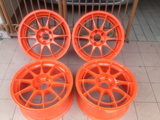 ล้อเเท้ ENKEI NT03 17กว้าง8นิ้วอ๊อฟ35ทั้ง4ลูกมาจากสีเเบบนี้เรยเดิมๆตามรูป