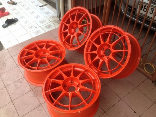 ล้อเเท้ ENKEI NT03 17กว้าง8นิ้วอ๊อฟ35ทั้ง4ลูกมาจากสีเเบบนี้เรยเดิมๆตามรูป