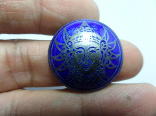 เข็มกลัดเงินเก่าลงยา