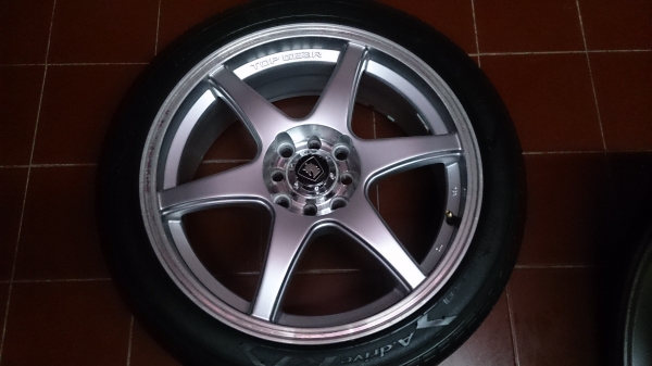 ล้อแม็กซ์ 17กว้าง7 et45 4รู100และ114 ติดยาง Yokohama Adrive R1