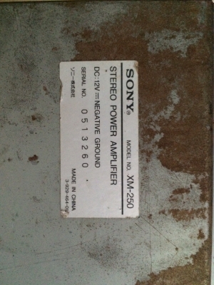 SONY XM-250 2CH 100W-1CH 50W-2CH มือ2 ญี่ปุ่น