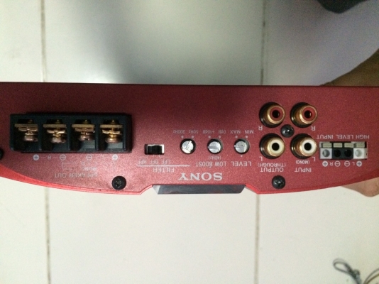 SONY XM-1002HX 2CH 100Wx2Ch 280Wx1Ch at 140Wx2 2ohms ครอสโอเวอร์ในตัว มือ2 ญี่ปุ่น