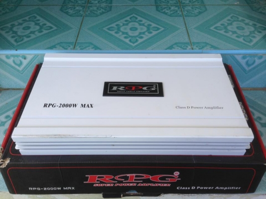 แอมป์คลาสดี RPG 2000W มือสองสภาพสวย เดิมๆไม่เคยซ่อม ไม่กินไฟมาก ขับซับ10&quot;-12&quot;หล่อได้ ขาย 3150 บาท สนใจ0892425454 อยู่สระบุรีส่งได้