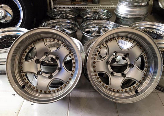 ขายล้อ JAOS VICTRON 2 ชิ้นแท้ 15x7.5" ET-14 6/139.7 สวยๆประมูลญี่ปุ่น