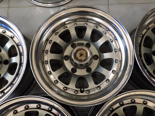 ล้อ WORK CRAG 2 ชิ้นแท้ ขอบ 15x7" ET-13 6/139.7 สวยๆมี 5 วง ประมูลญี่ปุ่น