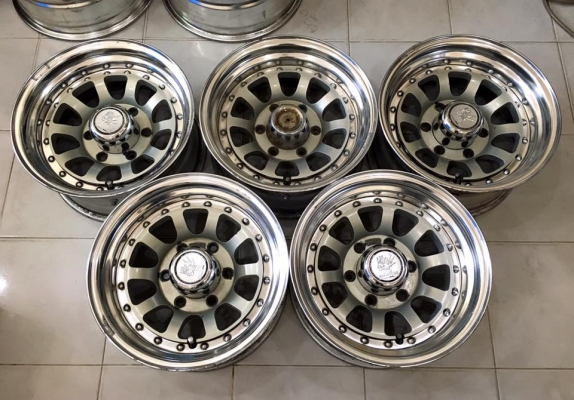 ล้อ WORK CRAG 2 ชิ้นแท้ ขอบ 15x7" ET-13 6/139.7 สวยๆมี 5 วง ประมูลญี่ปุ่น