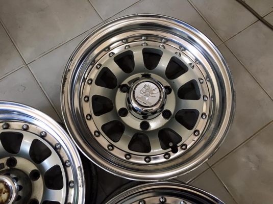 ล้อ WORK CRAG 2 ชิ้นแท้ ขอบ 15x7" ET-13 6/139.7 สวยๆมี 5 วง ประมูลญี่ปุ่น