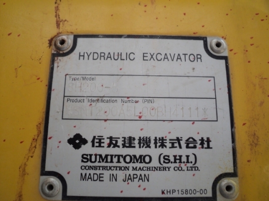 รถขุดแบ็คโฮ ซูมิโตโม่ รุ่น SH200-5 #BH4111 ปี 2012 กล้องมองหลังรอบคัน งามๆค่ะ เก่าญี่ปุ่นแท้ๆ เข้ามาเช็คสภาพได้นะคะ 061-4194022 ใหม่ค่ะ