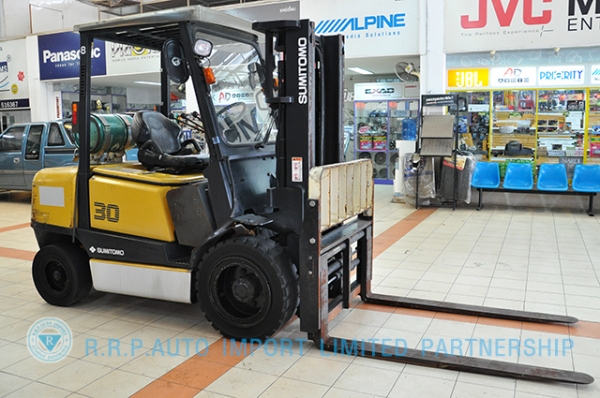 ขายรถโฟล์คลิฟท์มือสอง SUMITOMO FG30-00149 ราคา 285,000 สภาพเดิมจากญี่ปุ่น ไม่เคยใช้งานในประเทศไทย