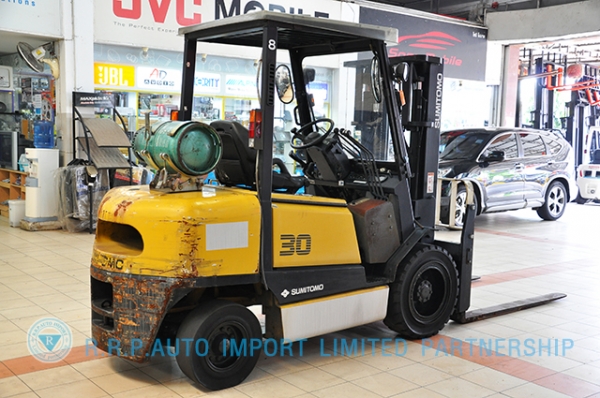 ขายรถโฟล์คลิฟท์มือสอง SUMITOMO FG30-00149 ราคา 285,000 สภาพเดิมจากญี่ปุ่น ไม่เคยใช้งานในประเทศไทย