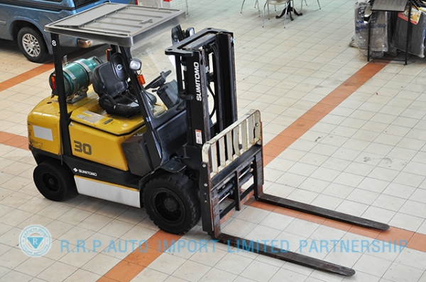 ขายรถโฟล์คลิฟท์มือสอง SUMITOMO FG30-00149 ราคา 285,000 สภาพเดิมจากญี่ปุ่น ไม่เคยใช้งานในประเทศไทย