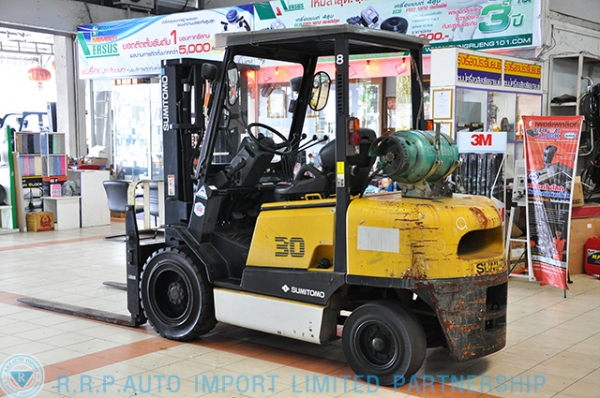 ขายรถโฟล์คลิฟท์มือสอง SUMITOMO FG30-00149 ราคา 285,000 สภาพเดิมจากญี่ปุ่น ไม่เคยใช้งานในประเทศไทย