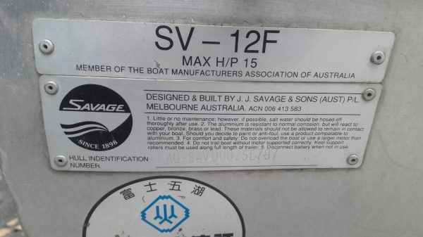 เรือปิเนียม SAVAGE  12  ฟุต