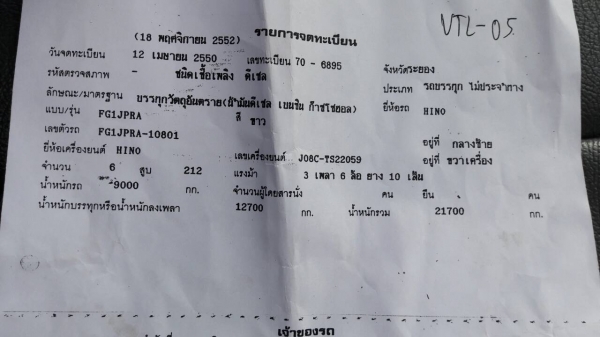 สิบล้อ FG1J212ปี50บรรทุกน้ำมัน 20,000ลิต ช่วงยาวตัวรถ 7.50ม สภาพดีสวยเดิมๆพร้อมใช้งาน ท่ะเบียนพร้อมโอน