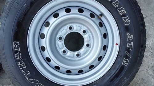 ขายล้อกะทะ15 6รู ยาง 235/70/15  4 ล้อ4000