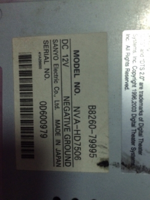 SANYO NVA-HD7506 HDD30GB DVDอ่านทุกโซน MP3 CD CARDโซนี่ AUX หน้าจอปรับไฟฟ้า ปรีเอ้า1ชุด VEDIO INและOUTอย่างละ1 มือ2 ญี่ปุ่น SANYO NVA-HD7506 HDD30GB DVDอ่านทุกโซน MP3 CD CARDโซนี่ AUX หน้าจอปรับไฟฟ้า ปรีเอ้า1ชุด VEDIO INและOUTอย่างละ1 มือ2 ญี่ปุ่น