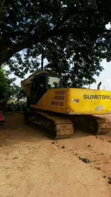 รถแบคโฮ SUMITOMO SH210-5 9,100 ชัวโมง เครื่องดี ปัมดี ไฟฟ้าครบ แอร์เย็น เล่มทะเบียนรถสวยพร้อมใช้งาน