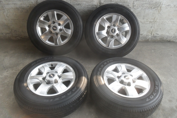 ล้อแม็ก16นิ้ว6รู เชฟ พร้อมยาง สวยๆ 4 ล้อ ราคา 6850 บาท