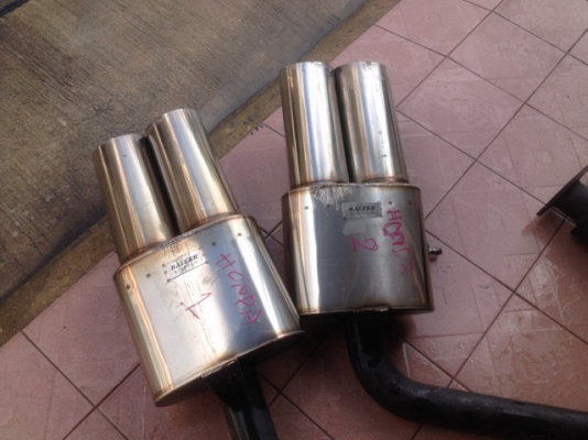 ท่อคู่ RAIZER RZA 2003R เเนว VIPเก่าญี่ปุ่นเเท้สภาพสวย3ท่อนตามรูปครับ