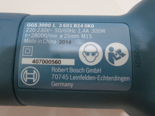 เครื่องเจียรคอยาว Bosch รุ่น GGS 3000 L (300 w.) ของแท้ สภาพใหม่