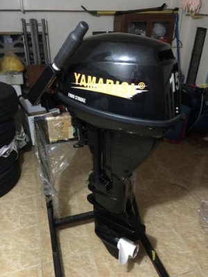 ปิดการขาย เครื่องเรือ YAMABISI 15HP 4 จังหวะ 4 Stoke ท่อนยาว สตาร์มือ สภาพ100\%