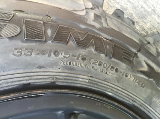 ขาย ยางSimex 33x10.5x16 ไม่เคยปะ ไม่รั่วไม่ซึม 4เส้น