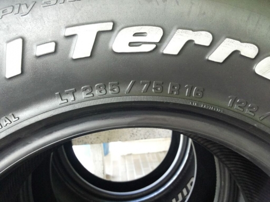 ยาง bf goodrich allterrain 285/75/16 ปี 2014