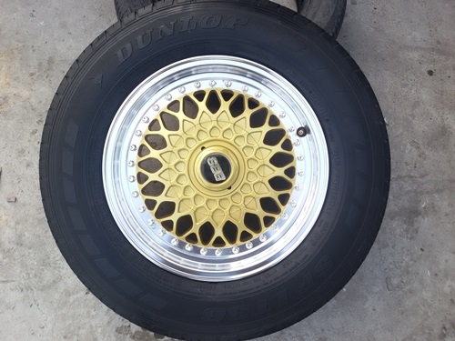 ขายล้อ BBS ขอบ15 6 รู กว้าง7พร้อมยาง 4 ล้อ