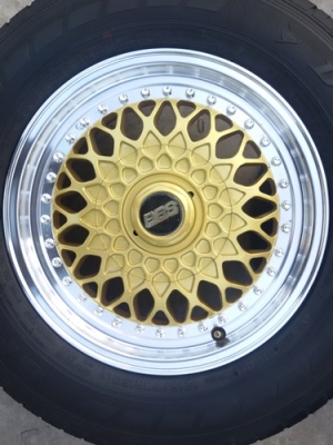 ขายล้อ BBS ขอบ15 6 รู กว้าง7พร้อมยาง 4 ล้อ
