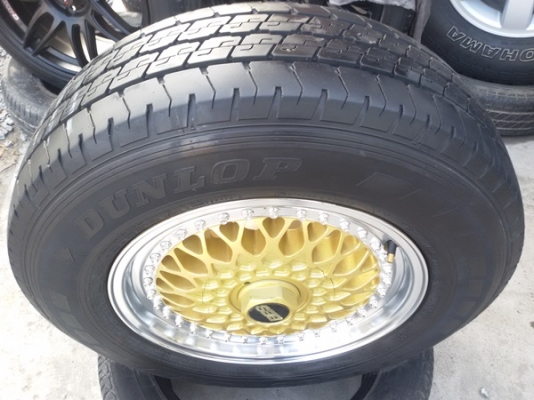ขายล้อ BBS ขอบ15 6 รู กว้าง7พร้อมยาง 4 ล้อ