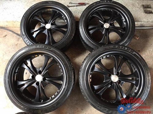 ล้อมือสอง ขอบ17 VIP สีดำด้าน 4รู100 พร้อมยาง 205/45R17