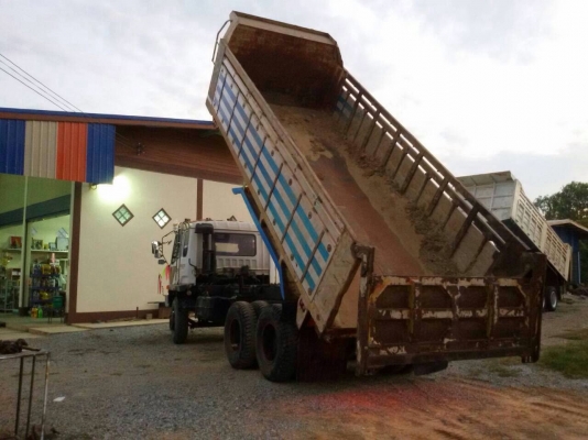 ขายรถบรรทุกสิบล้อดัมพ์ Mitsubishi turbo TF#7,4xx ปี 40 เครื่องเดิม 6d16 turbo-220 แรง เกียร์เดิม