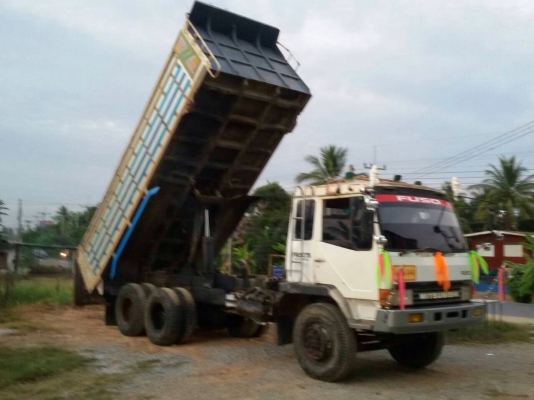 ขายรถบรรทุกสิบล้อดัมพ์ Mitsubishi turbo TF#7,4xx ปี 40 เครื่องเดิม 6d16 turbo-220 แรง เกียร์เดิม