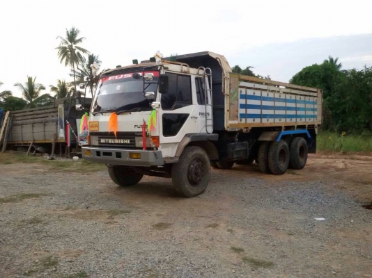 ขายรถบรรทุกสิบล้อดัมพ์ Mitsubishi turbo TF#7,4xx ปี 40 เครื่องเดิม 6d16 turbo-220 แรง เกียร์เดิม